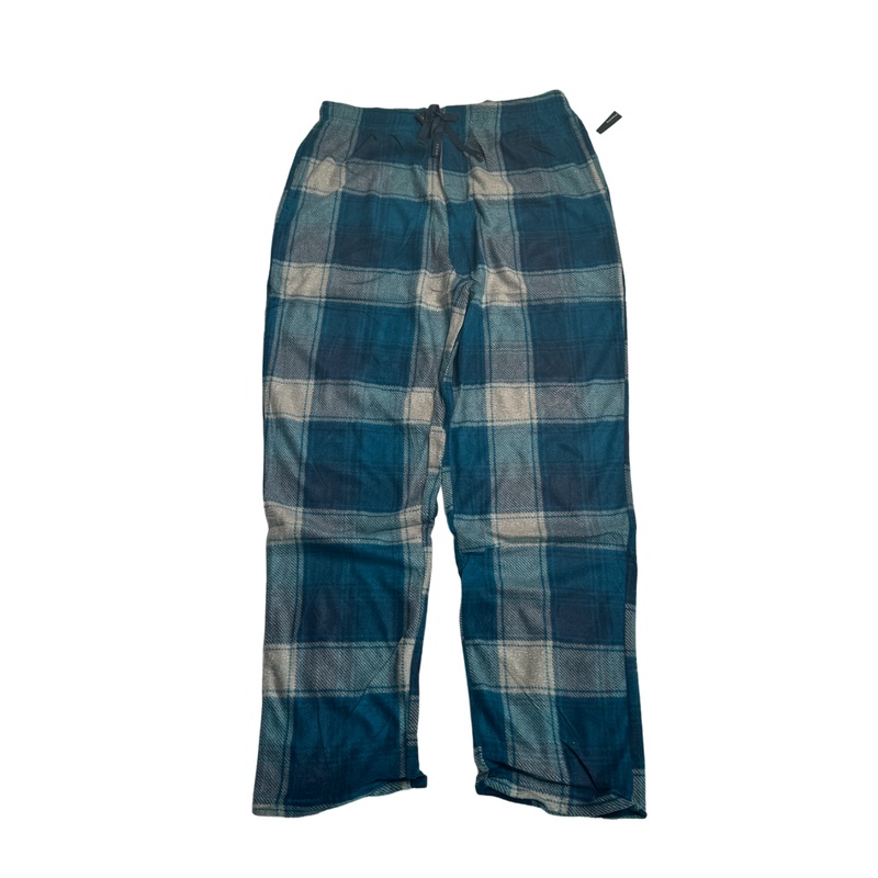 Perry Ellis Portfolio Men's Plaid Pajama Pants Moroccan Blue XL