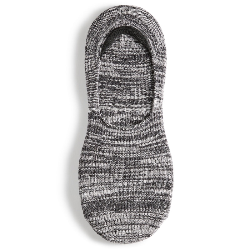 Sun Stone Mens 3 Pairs No Show Socks Grey