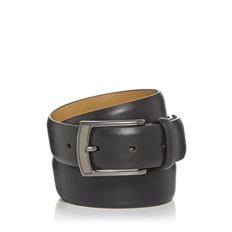 The Mens Store   Mens Bald Head Basic Belt Black 38