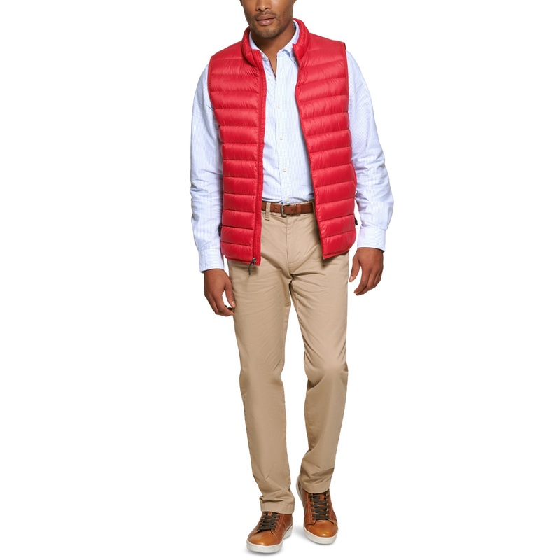 Club Room Mens Packable Red Vest Medium