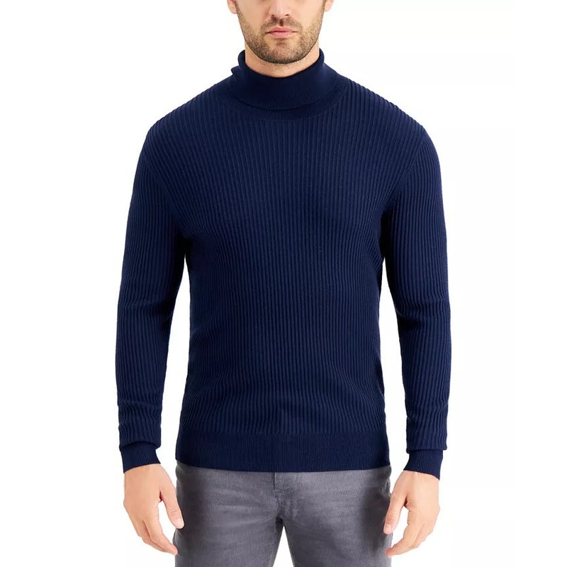 INC International Concepts Mens Ascher Turtleneck Sweater Basic Navy 2XL XXL