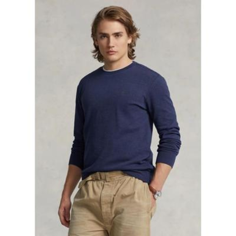 Polo Ralph Lauren Men's Crew Neck Pullover Shirt Size Large Navy Blue