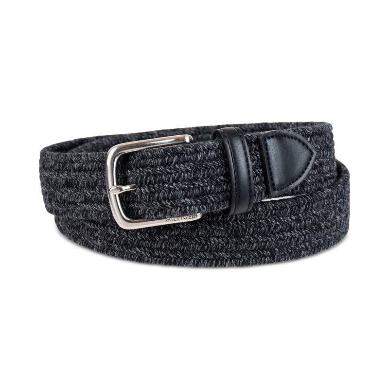 Tommy Hilfiger Men's TH Flex Braided Black Medium 34 - 36