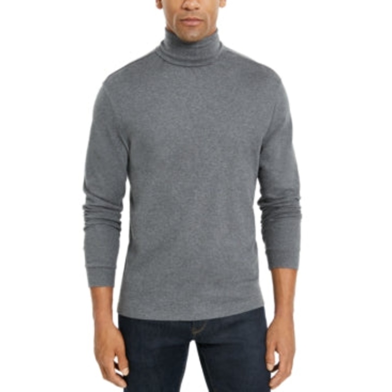 Club Room Mens Charcoal Grey Turtleneck Sweater Small