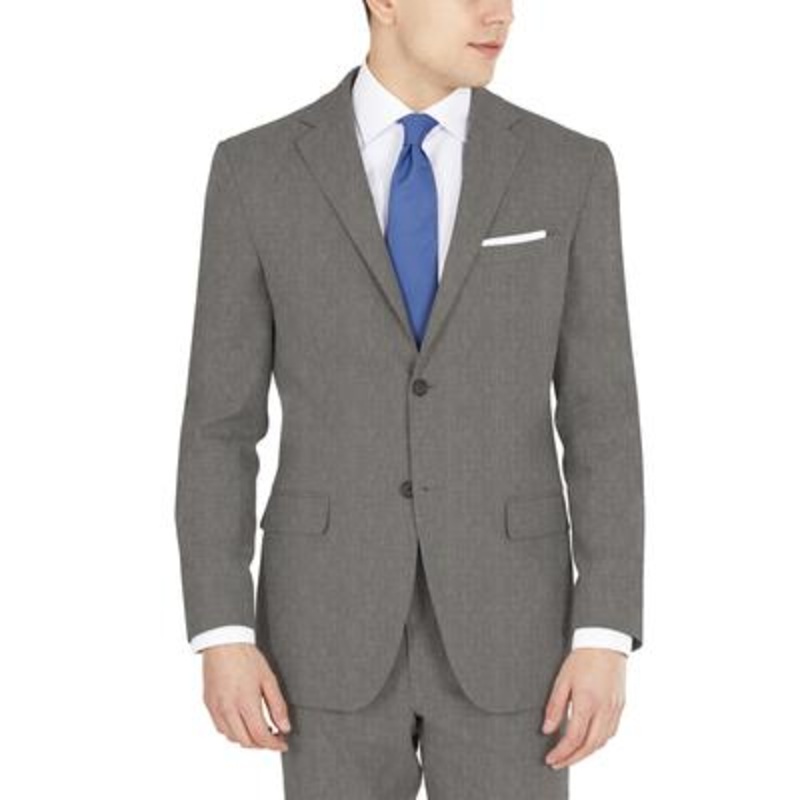 DKNY Mens Modern-Fit Stretch Suit Jacket Grey 38R