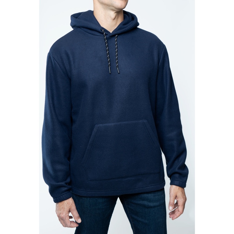 Lazer Men's XL Polar Fleece Hoodie Navy Blue Sweatshirt
