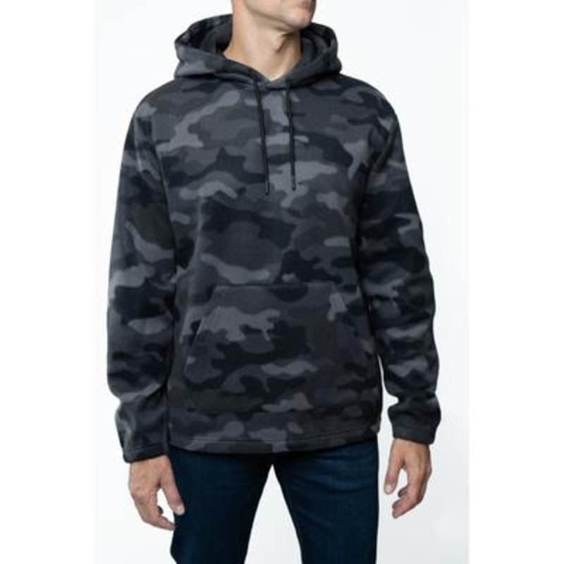 Lazer Mens Gray Camo Fleece Hoodie Sweatshirt XL