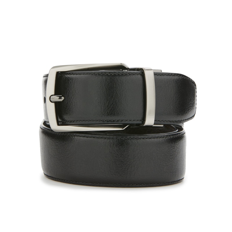 PERRY ELLIS PORTFOLIO Men's Park Slope Reversible Belt Black Large 38 40