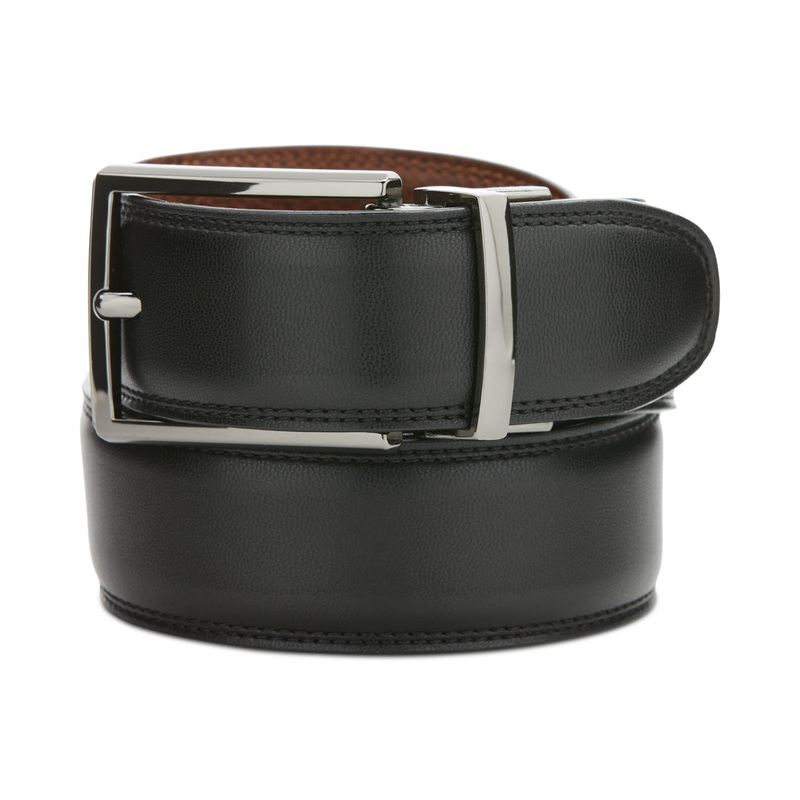 Perry Ellis Portfolio Mens Oxford Dress Belt Black Medium