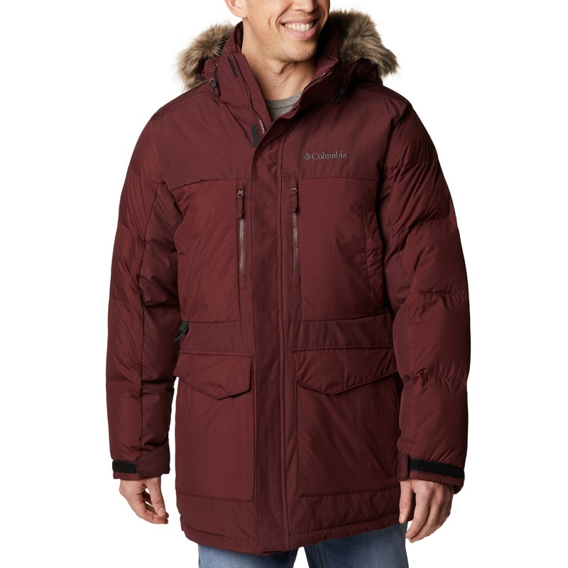 Columbia Men's Marquam Peak Full Zip Parka Coat Jacket Elderberry Large