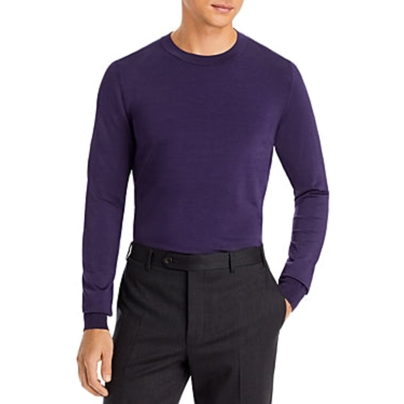 HUGO BOSS Men's San Cesar Crewneck Sweater Purple Size Medium