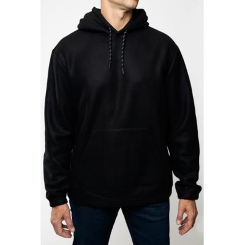 Lazer Men's XL Black Polar Fleece Hooded Pullover Sweatshirt Hoodie