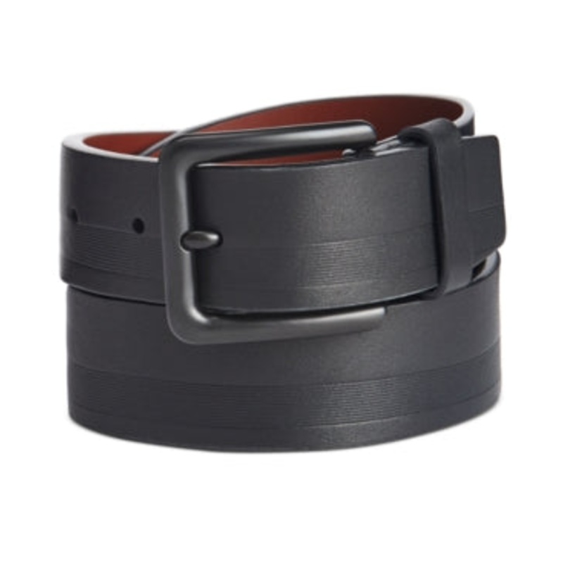 Original Penguin Men's Embossed Black Casual Belt Size 32
