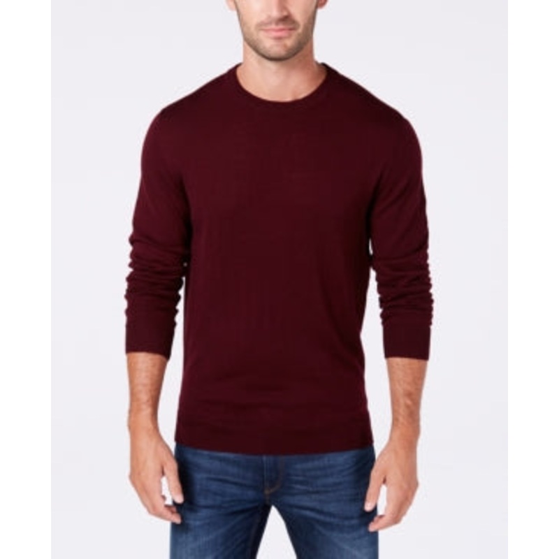 Club Room Men's Red Plum Crewneck Sweater Large