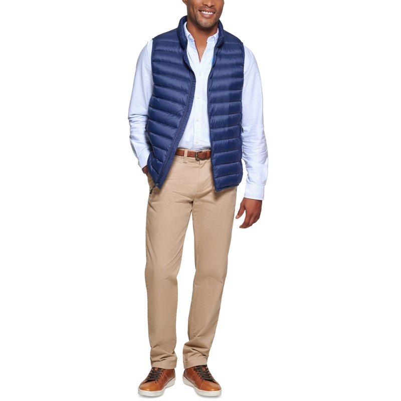 Club Room Mens Packable Vest Navy Blue Small