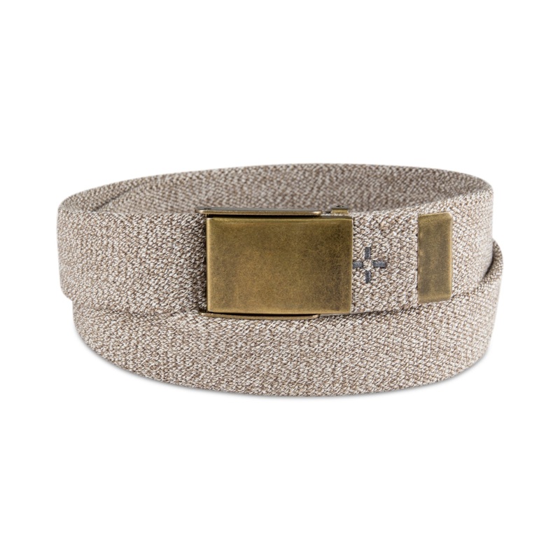 Sun Stone Mens Stretch Webbing Belt Khaki M 34-36 Male