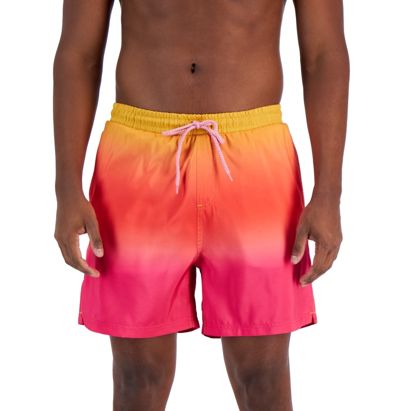 I.N.C. INTERNATIONAL CONCEPTS Men's Sunrise Ombr Swim Trunks Pink Medium