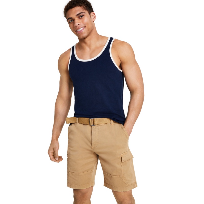 Sun + Stone Men's Cargo Shorts Gold 34