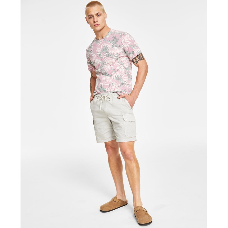 Sun + Stone Men's Cargo Shorts Stone Block Grey Medium