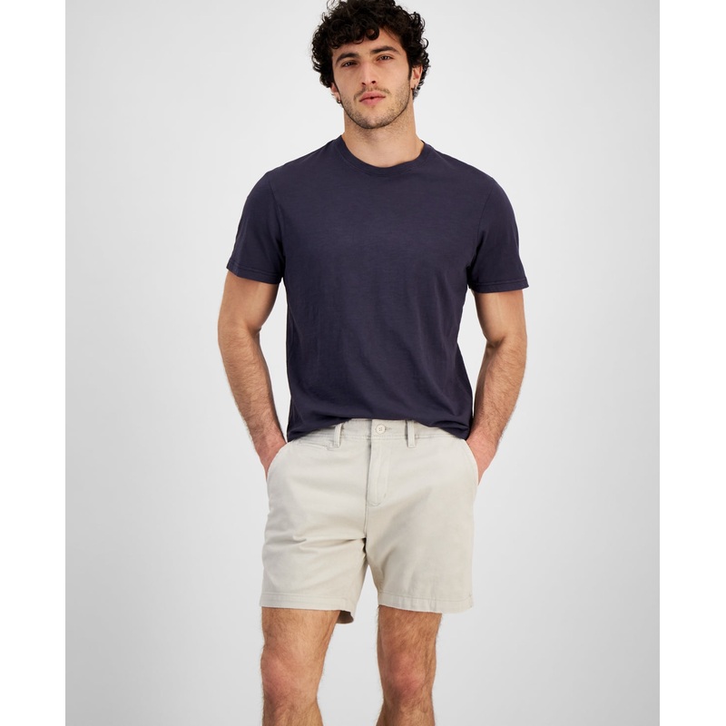 Sun + Stone Men's Colin Flat Front 7" Chino Shorts Stone Block Beige 38" Waist