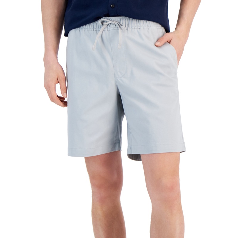 Alfani Mens Drawstring Shorts Misty Harbor Grey Large