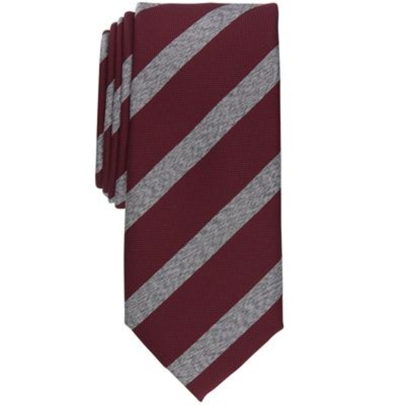 Alfani Men's Rivers Stripe Red Tie Medium Necktie