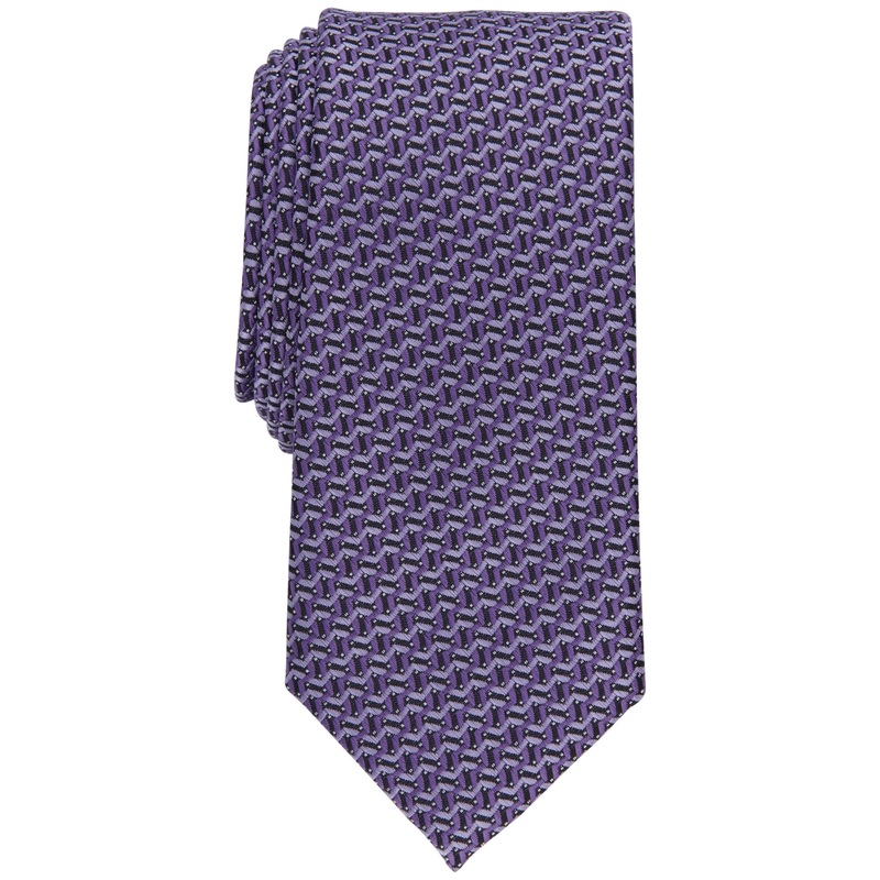 Alfani Men's Slim Geo Tie  Purple Osfa Reg