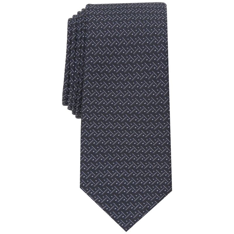 Alfani Mens Necktie Slim Neat Tie Black