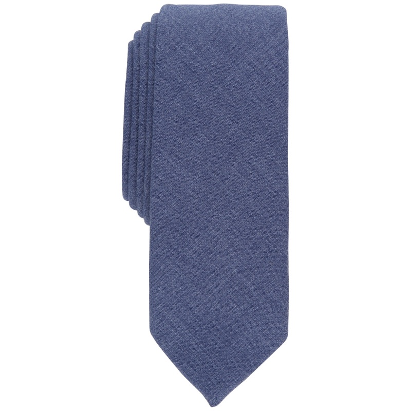 Bar Iii Men's Forte Textured Skinny Tie Dark Blue