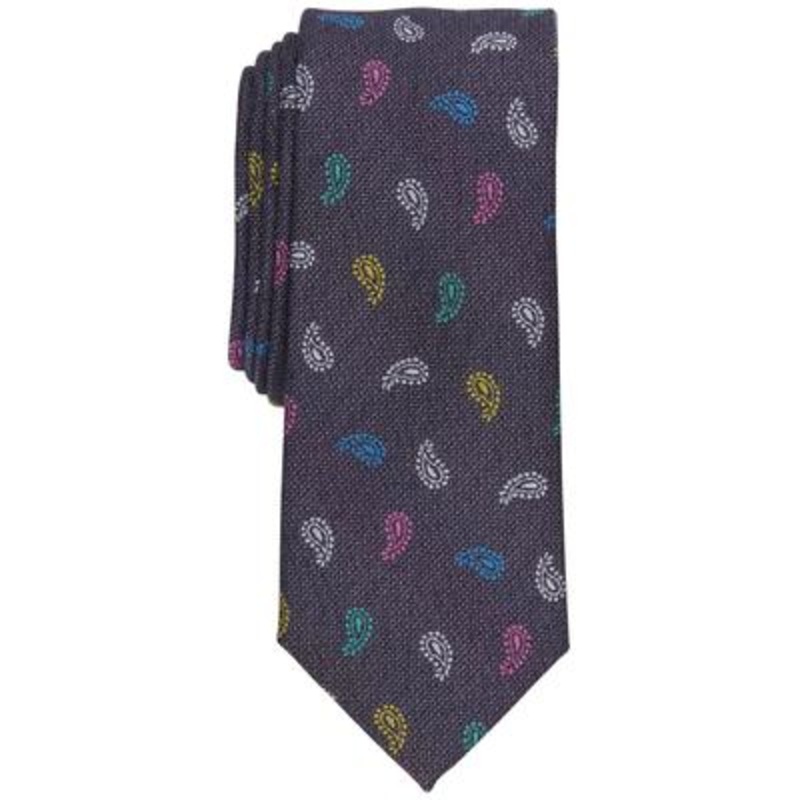 Bar Iii Men's Necktie Dark Pink Leer Pine Tie  Osfa Reg