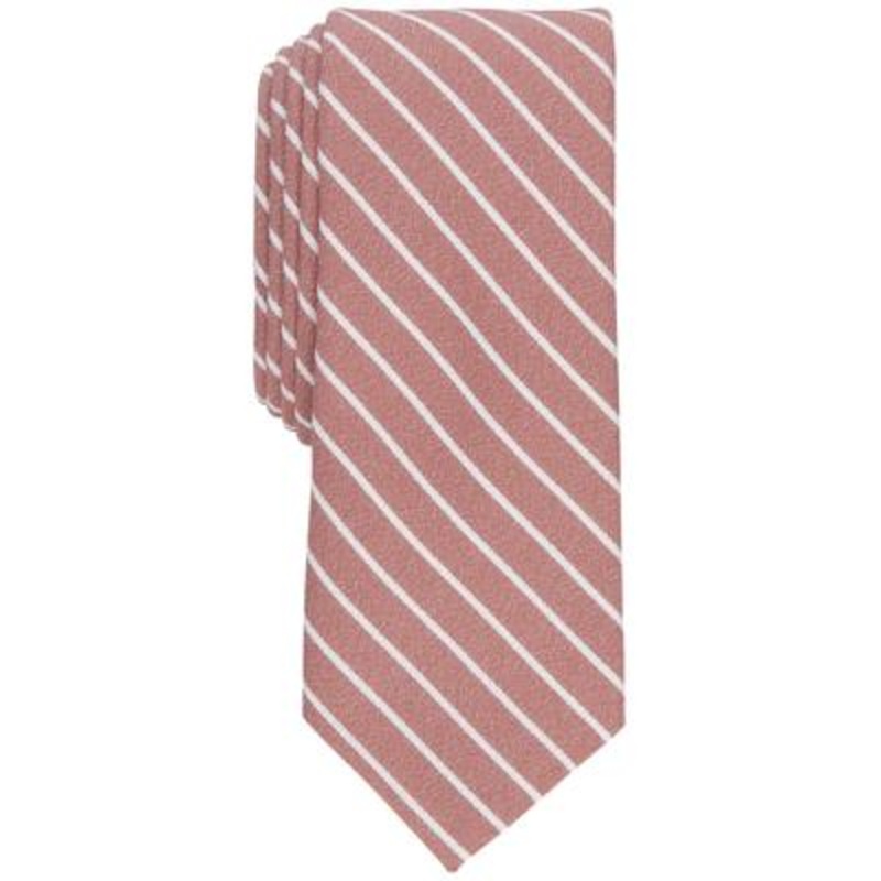 Bar Iii Men's Necktie Glenwood Stripe Tie  Red Osfa Reg