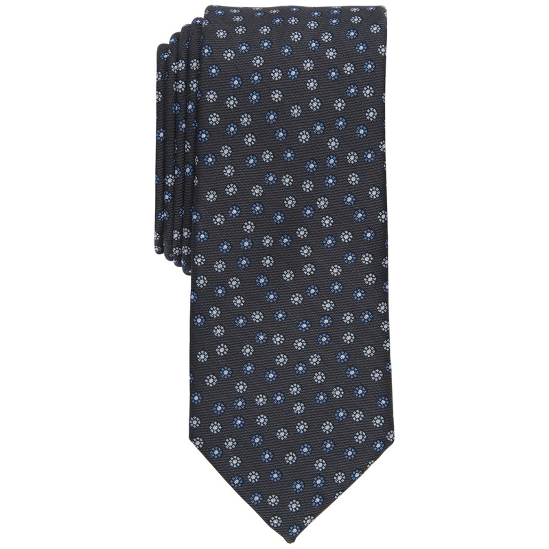 Bar Iii Men's Necktie Wolk Neat Tie Black Osfa Reg