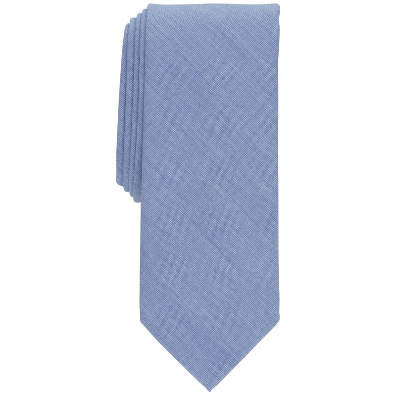 Bar Iii Men's Solid Blue Skinny Tie  Navy