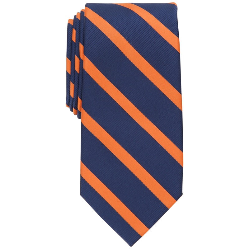 Club Room Men's Diagonal Stripe Tie Orange Necktie