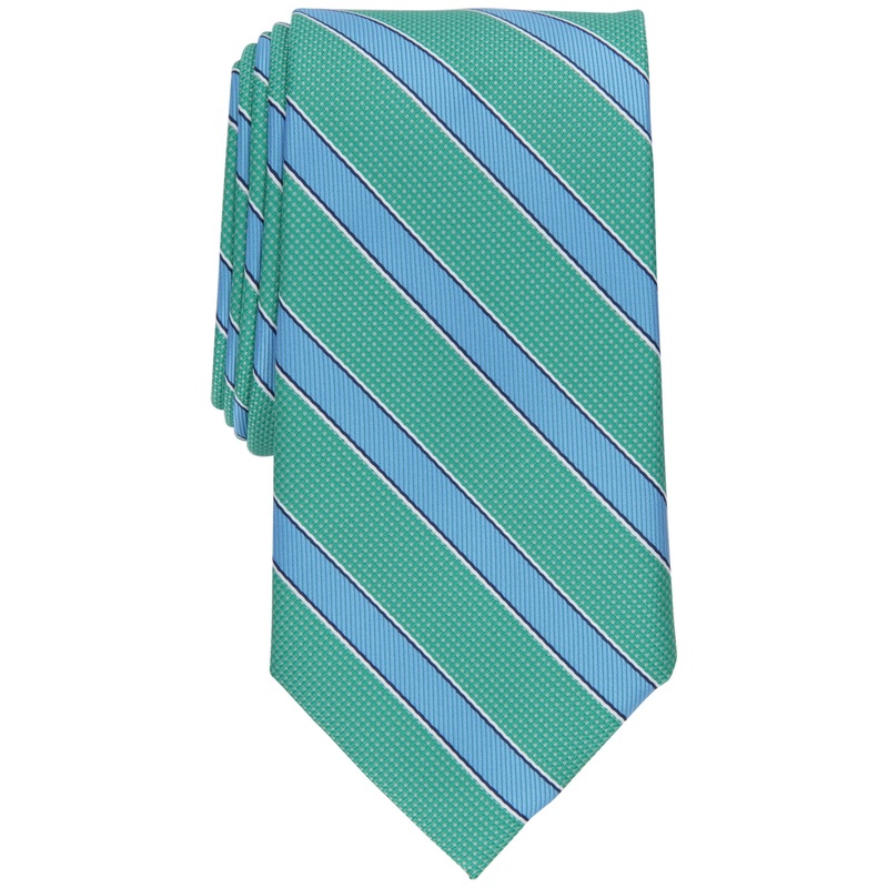 Club Room Men's Outlined Stripe Tie Lt/Pas Grn Osfa Reg