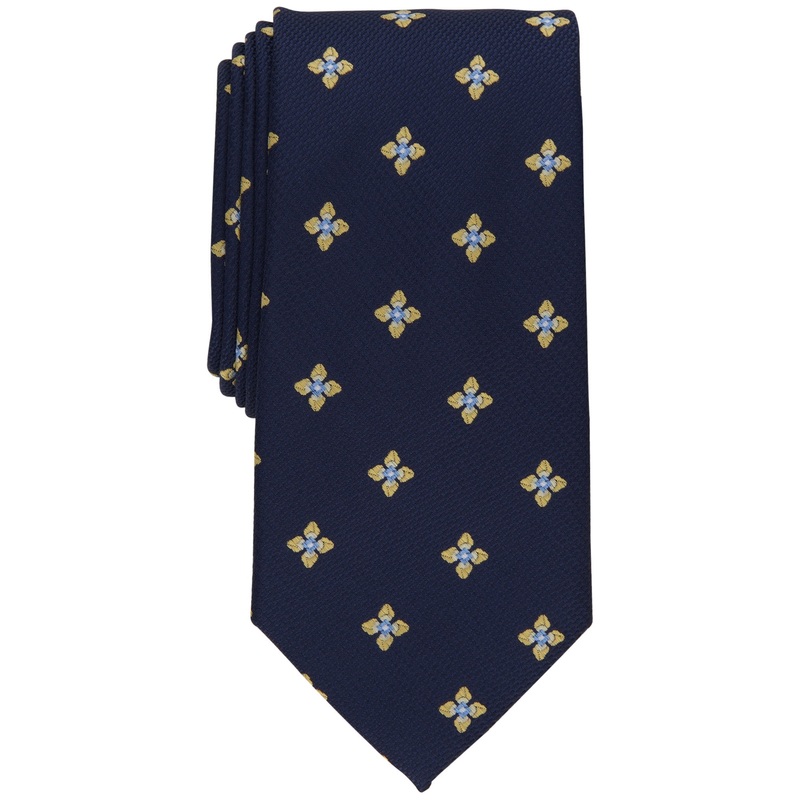 Club Room Mens Necktie Pearl Neat Tie Yellow