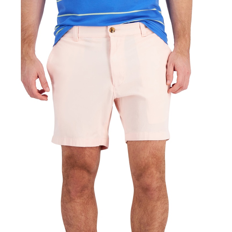 Club Room Mens Regular Fit 4 Way Stretch Shorts Pink Soft Shell Size 42