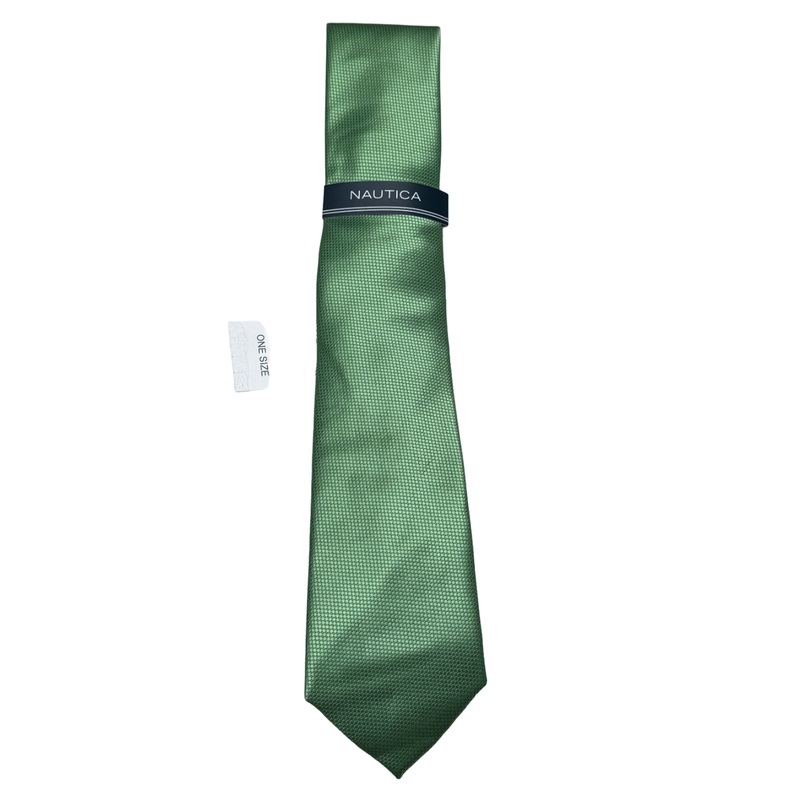 Nautica Mens Green Necktie Tie