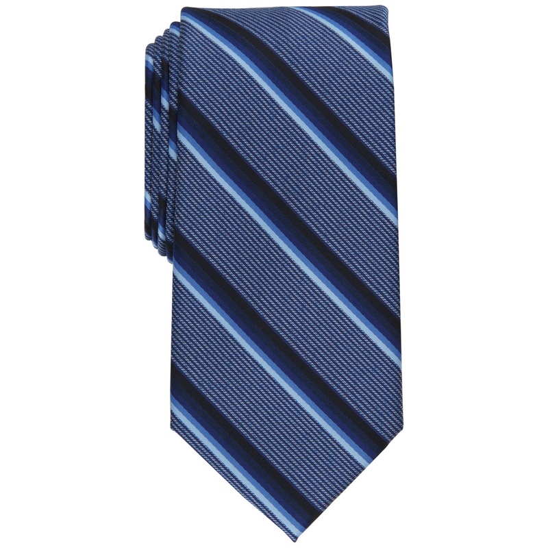 Perry Ellis Men's Abbott Stripe Navy Blue Tie One Size Necktie