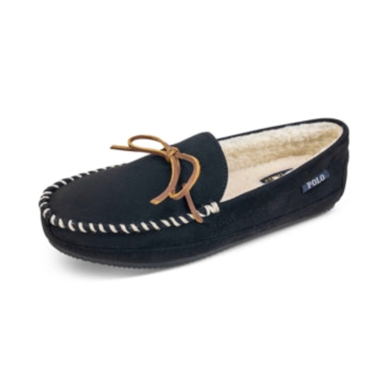Polo Ralph Lauren Men's Markel V Moccasin Slippers  Black Size 13