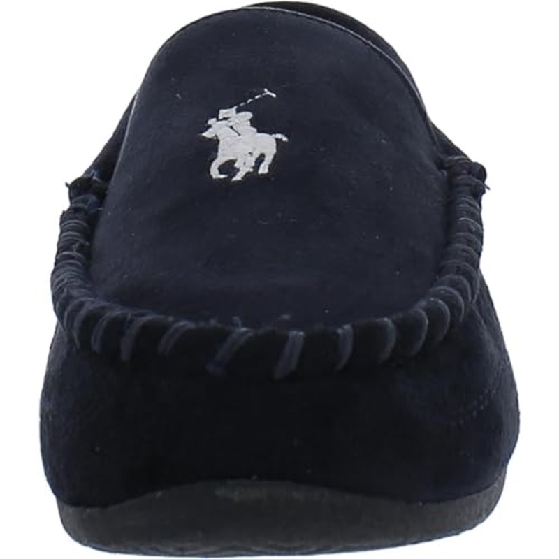 Ralph Lauren Mens' POLO Slipper, Declan Plaid Moccasin House Shoe Navy Size 10