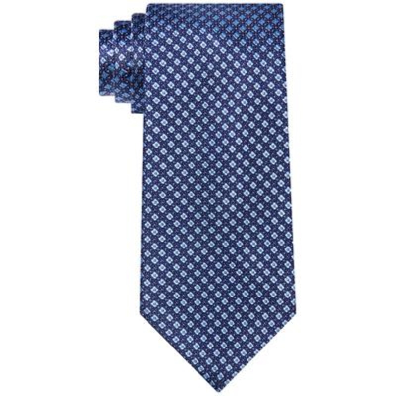 Tommy Hilfiger Men's Square Dot Tie Navy Osfa Reg