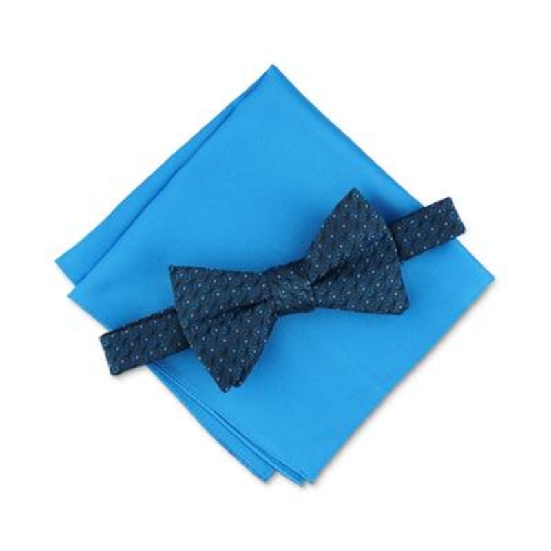 Alfani Mens Hursley Mini Dot Teal Pre-Tie Bowtie OS