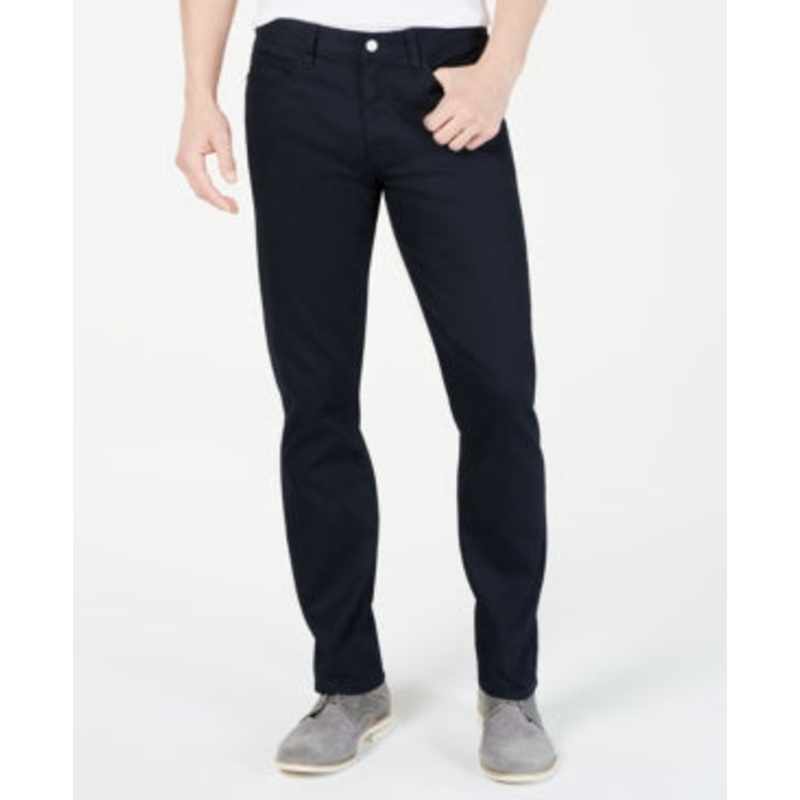 Alfani Mens Regular Fit Stretch Dark Blue Jeans 32 x 32