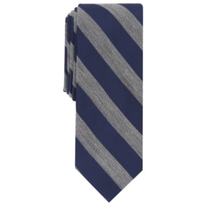 Bar Iii Navy Men's Meadow Stripe Skinny Necktie OSFA