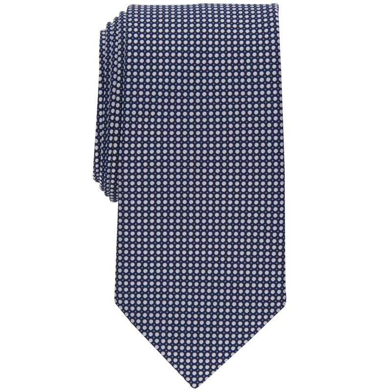 Club Room Men's Necktie Carlton Dot Tie  Navy Osfa Reg