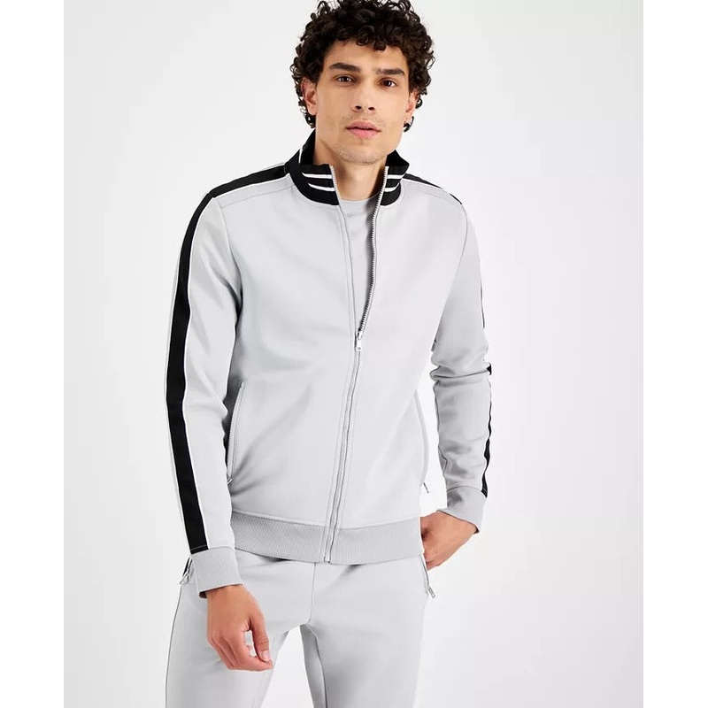 INC International Concepts Men's Fitness Track Jacket Small Grey