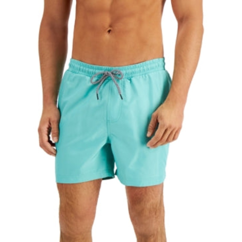 INC INTERNATIONAL CONCEPTS Mens Regular-Fit 5" Swim Trunks Turqu Green Medium