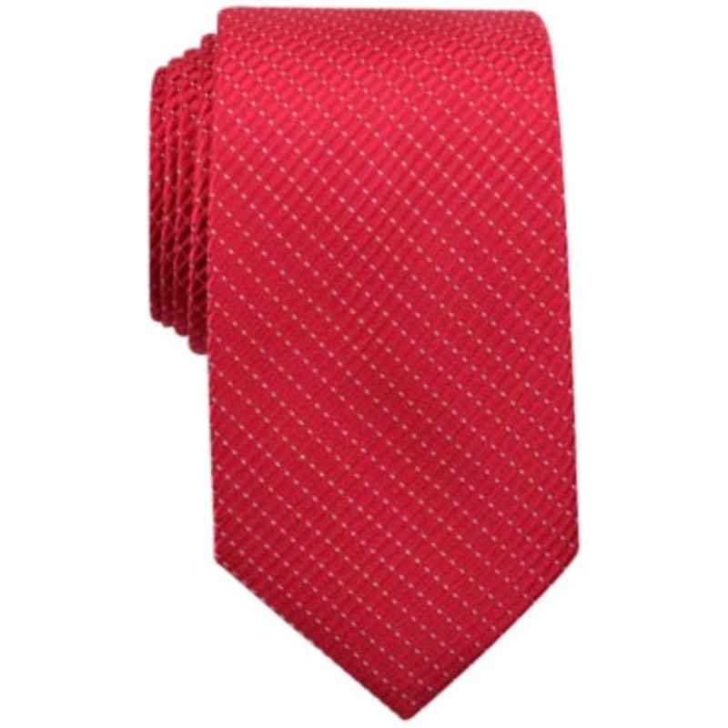Nautica Men's Necktie Adrift Grid Classic Tie Red Osfa Reg