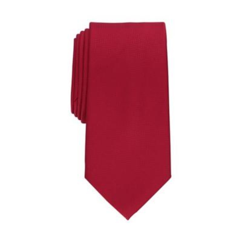 Nautica Men's Necktie Red Salt Solid Tie Osfa Reg